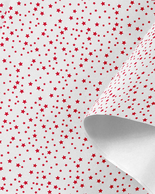Tissue Paper - Stars Red (200 Sheets/Ream)