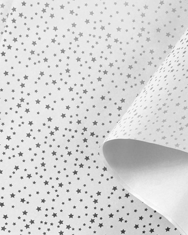 Tissue Paper - Stars Silver (200 Sheets/Ream)