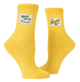 Blue Q Tag Socks - What are we waiting for Small/Medium