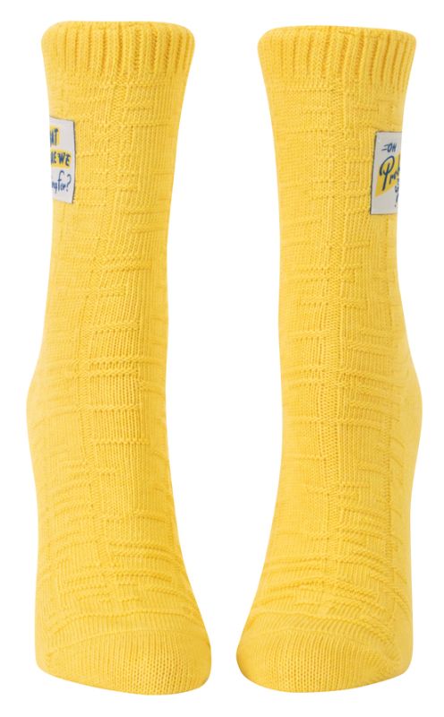 Blue Q Tag Socks - What are we waiting for Small/Medium