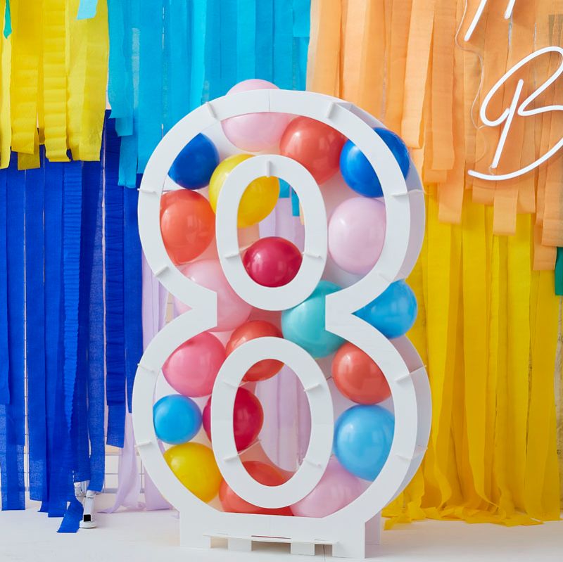 Mix It Up - Balloon Mosaic Number 8 Stand