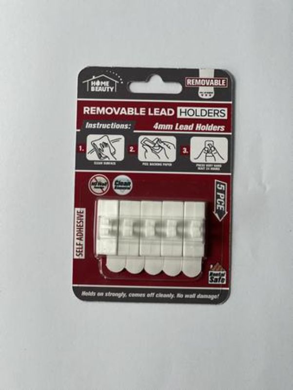 Self Adhesive Lead Hold - 4mm Removable (12 Packs)