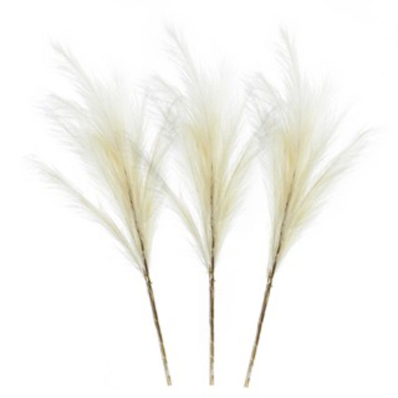 ARTIFICIAL PAMPAS GRASS - x 3 BRANCHES NATURAL (80cm)