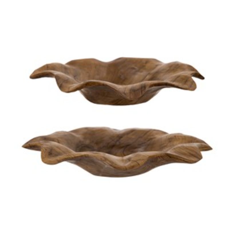 TEAK PLATTERS - SET/2 (30cm)