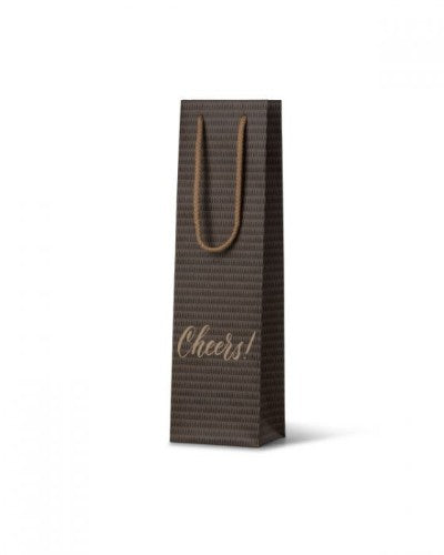 Paper Bag Kraft Cheers Single Wine Bag - (100 Bags) 42 x 22.5cm