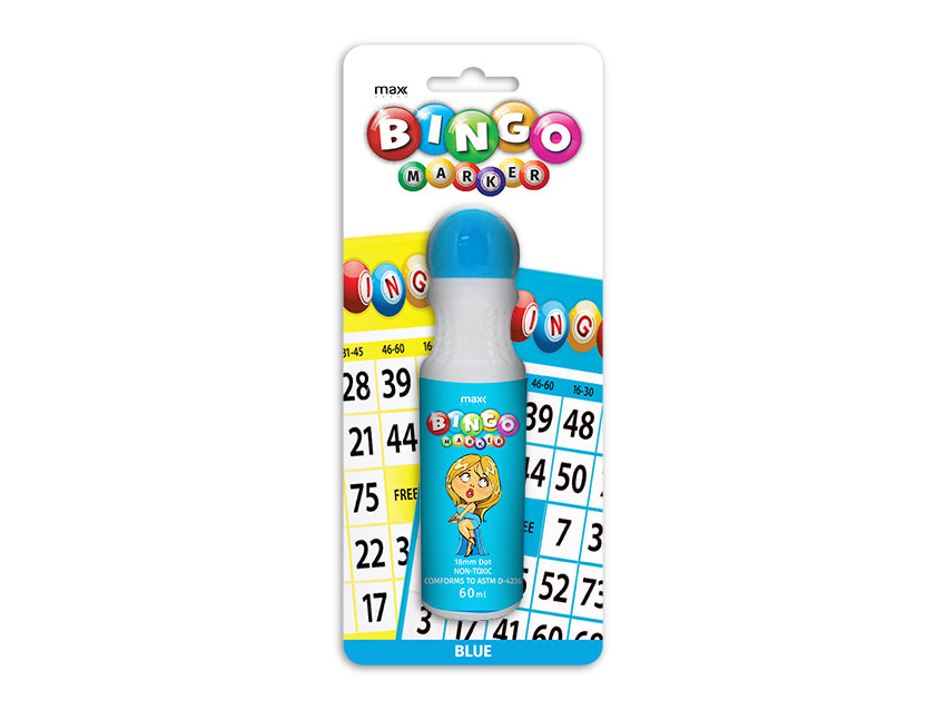 Bingo Marker - 18mm Dot on Card 60ml Blue (24 Units)