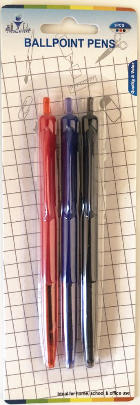 BALLPOINT PENS 3 - 14CM (12 Packs)