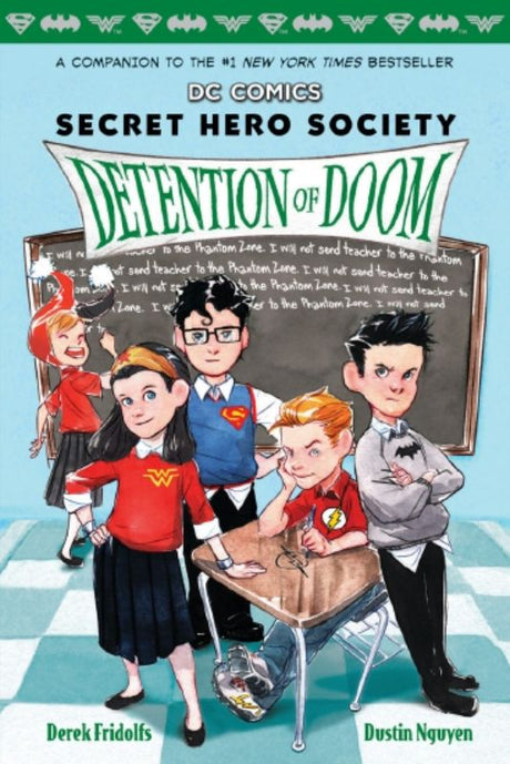 Graphic novel 'Detention Of Doom' featuring Clark Kent, heroes, and a dimensional portal adventure.