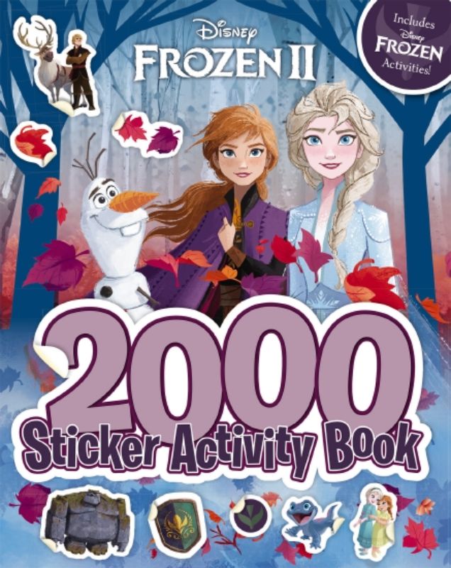 Stickers and activities featuring Anna, Elsa, Olaf, and Kristoff from Disney's Frozen 2 for creative fun and learning.