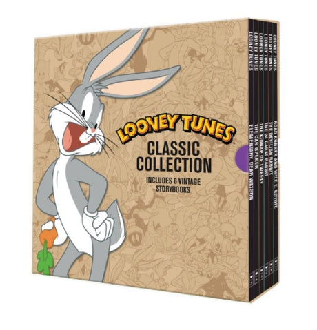 Looney Tunes Boxed Set featuring six hardcover books with beloved characters, perfect for family reading and laughter.