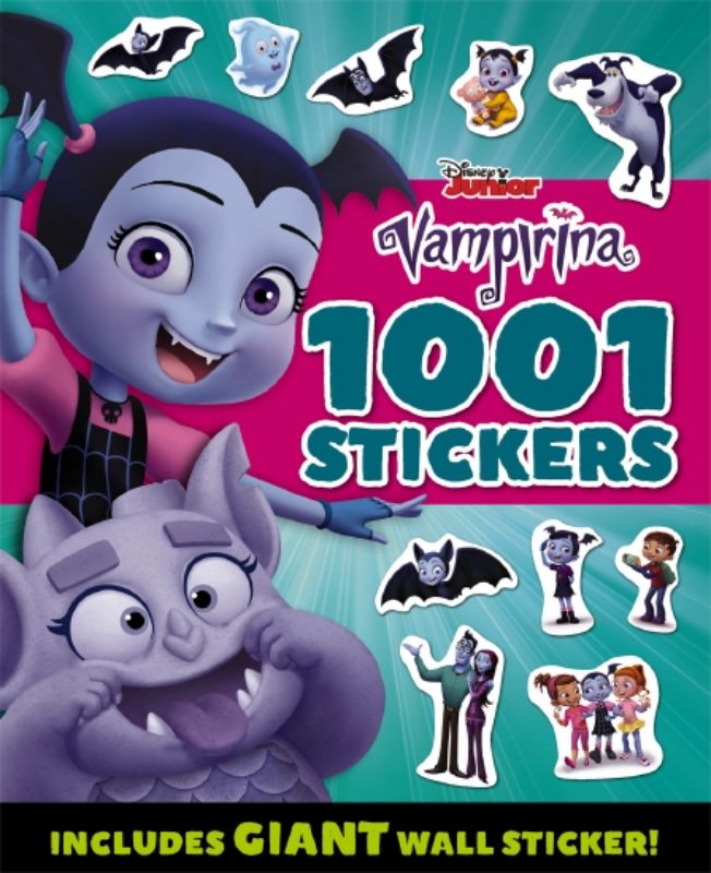 Vibrant Disney Vampirina 1001 Sticker Book with 48 pages of colorful and foiled stickers for creative play.