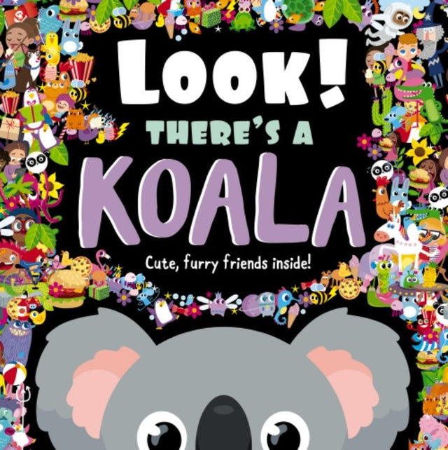 A colorful hardback children's book featuring vibrant illustrations and hidden koalas for young readers aged 3-7.