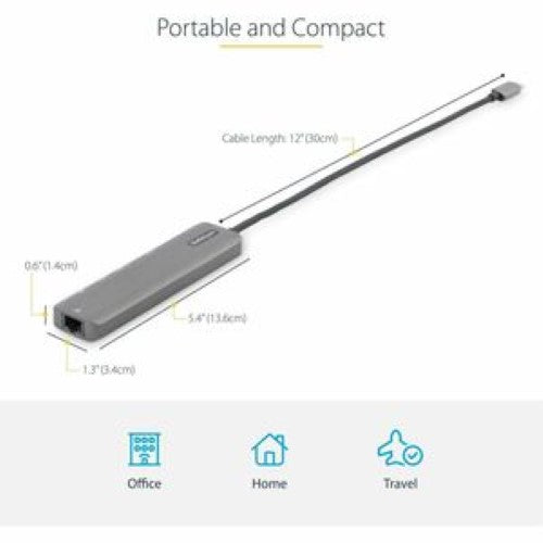 USB C Multiport Adapter with 4K 60Hz HDMI, Gigabit Ethernet & USB 3.2 Ports - Enhance Productivity Anywhere