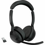 Jabra Evolve 2 55 Link 380a MS Stereo Headset | Wireless Noise-Cancelling for Hybrid Work