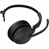 Jabra Evolve 2 55 Link 380a MS Mono Headset - Wireless Bluetooth Headphone with ANC & Noise-Canceling Mic