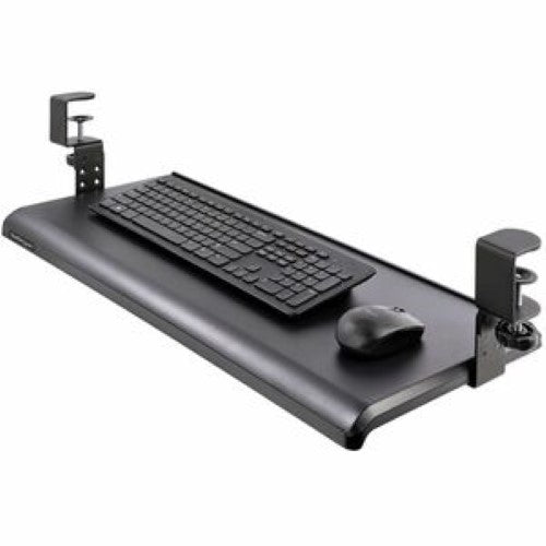 Adjustable Under-Desk Keyboard Tray - Ergonomic Clamp-On Design, Supports 12kg/26.5lb