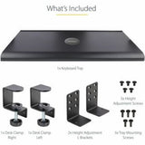 Adjustable Under-Desk Keyboard Tray - Ergonomic Clamp-On Design, Supports 12kg/26.5lb