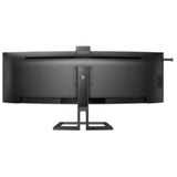 Philips 45B1U6900CH 45" Dual Quad HD curved monitor with built-in webcam and versatile connectivity for enhanced productivity.