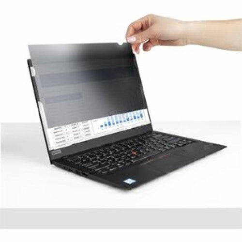 StarTech 15.6 laptop privacy filter, anti-glare screen reduces blue light, protects privacy with side-view blocking feature.