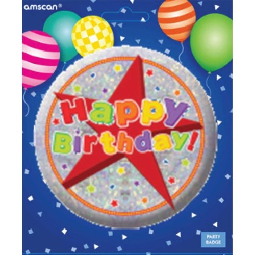 Vibrant Badge Happy Birthday, a lightweight accessory for festive celebrations and special birthday moments.