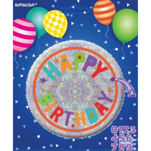 Large customizable badge for any age, perfect for birthdays and celebrations with vibrant colors and durable materials.