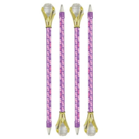 Trolls 3 Band Together pens in vibrant designs, perfect for party favors and kids' creativity, pack of 4, 19.5cm long.
