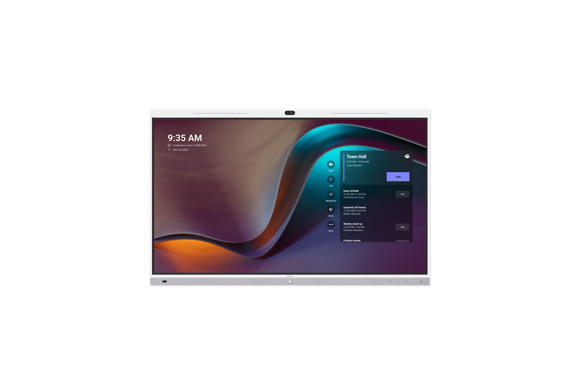 Yealink White MeetingBoard 65" - All-in-One 4K Smart Collaboration Display for Teams