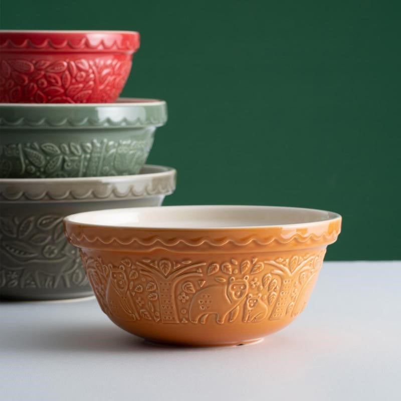 Mason Cash In The Forest Mixing Bowl 21cm | Burgundy