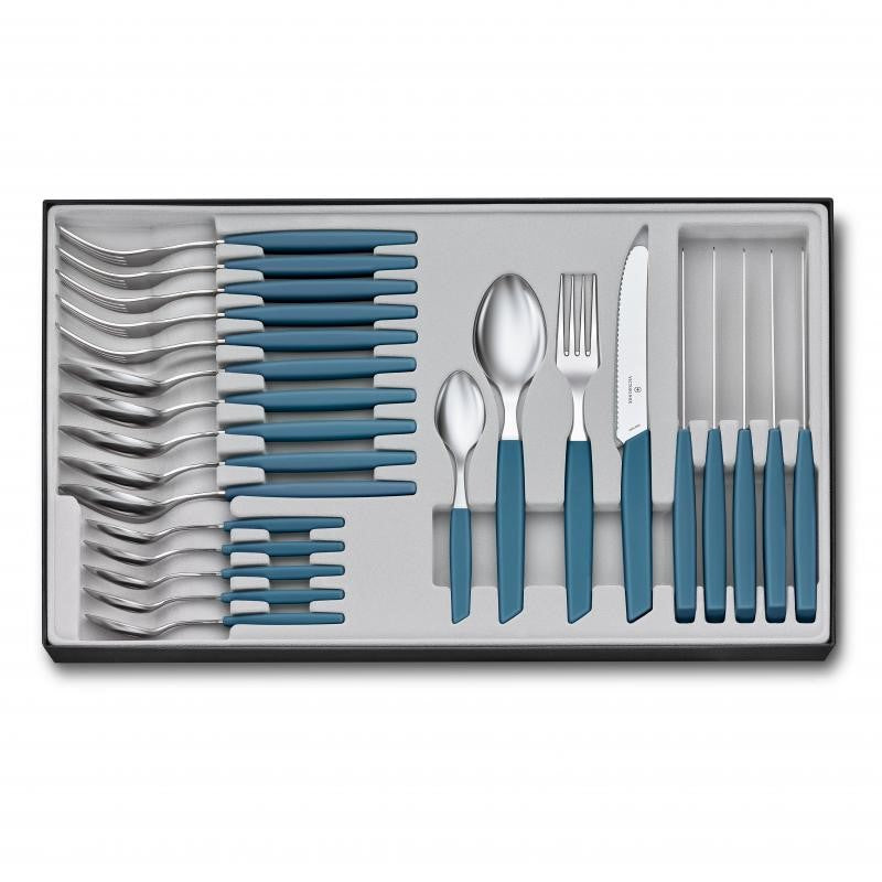 Victorinox Swiss Modern Table Set 24 Piece | Cornflower