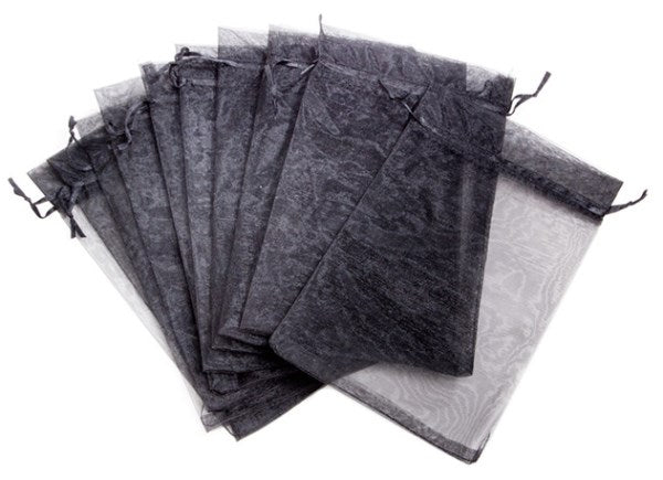 Organza Bag Black Pack of 10.