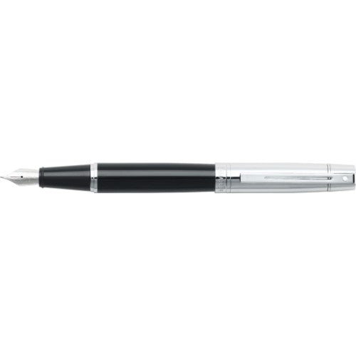 SHEAFFER 300 9314 GLOSSY BLACK FOUNTAIN PEN - FINE