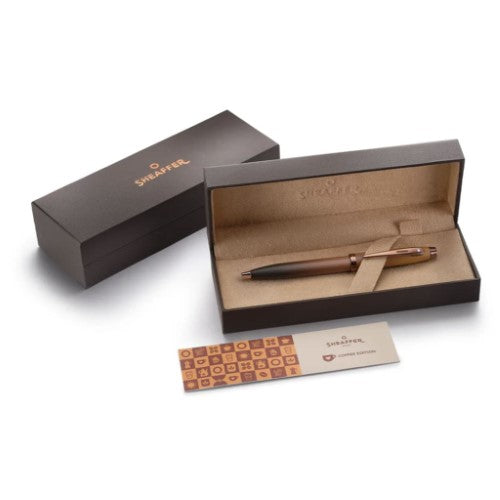 SHEAFFER 100 COFFEE WITH SHINY PVD TRIM BALLPOINT PEN