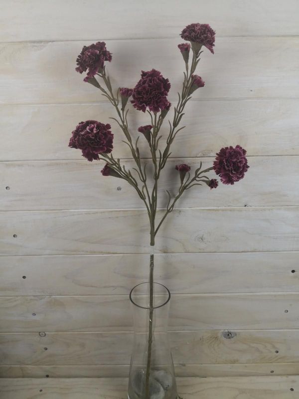 Artificial Carnation Spray (Purple)