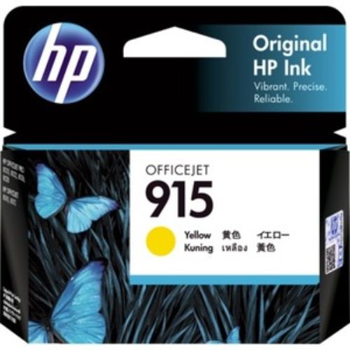 HP 915 Yellow Ink Cartridge - Original Ink for Inkjet Printers - 315 Page Yield