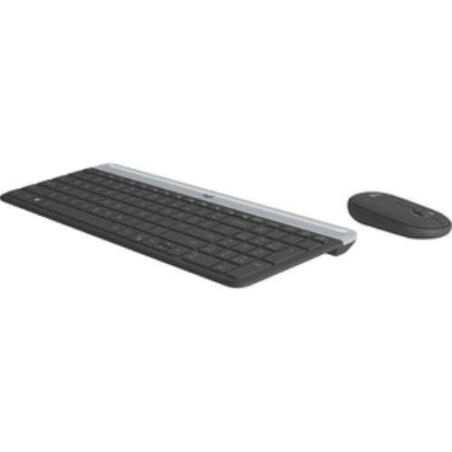 Logitech MK470 Slim Wireless Combo - Minimalist USB RF Keyboard and Mouse for Efficient Workspace