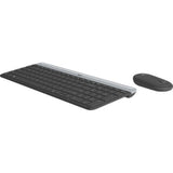 Logitech MK470 Slim Wireless Combo - Minimalist USB RF Keyboard and Mouse for Efficient Workspace