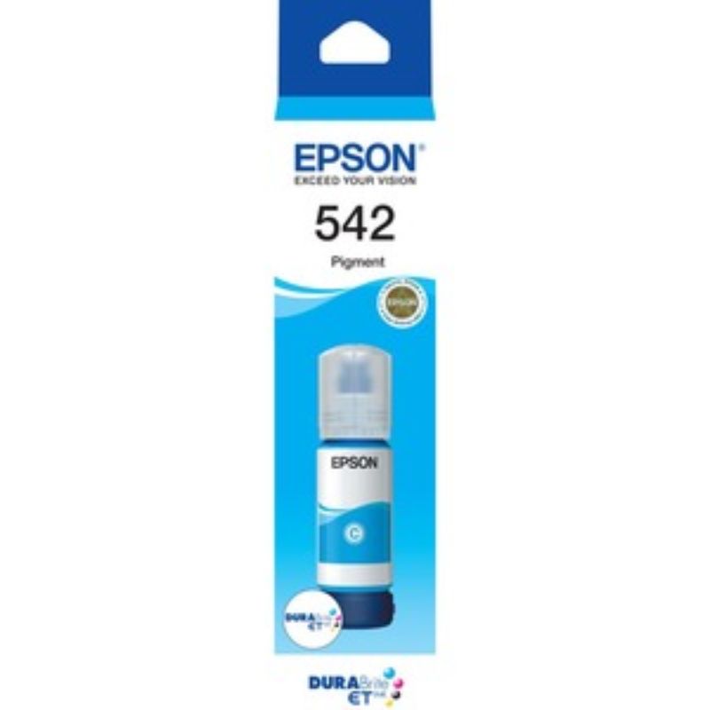 High-Quality Epson T542 DURABRITE ECOTANK Cyan Ink - Long-Lasting, Eco-Friendly Printing