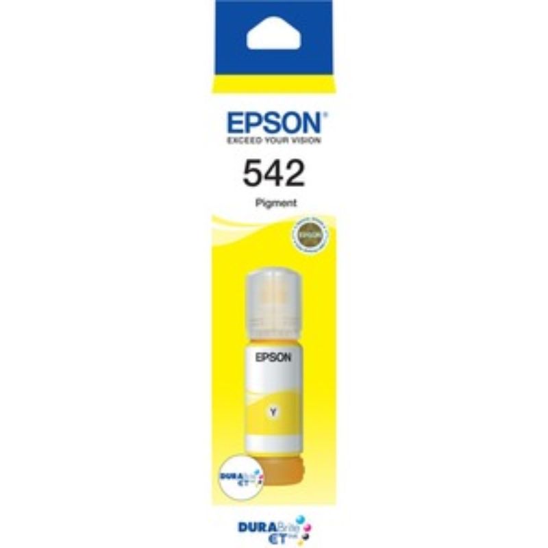 High-Performance Epson T542 Yellow Ink for EcoTank Printers - DURABRITE Quality