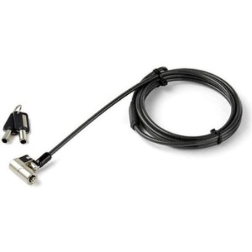 StarTech.com Universal Cable Lock for laptops, made of vinyl-coated steel, with keyed design for robust security.