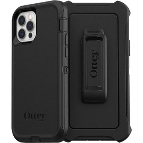 OtterBox DEFENDER Series iPhone 12 & 12 Pro Heavy-Duty Black Case with Holster