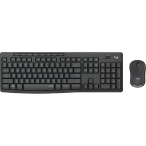 Logitech MK295 Silent Wireless Keyboard and Mouse Combo - Quiet 2.4 GHz USB, Graphite