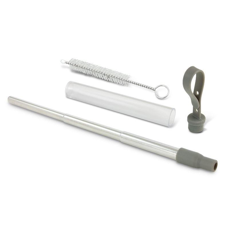 Telescopic Straw with Case - Grey (Set of 5)