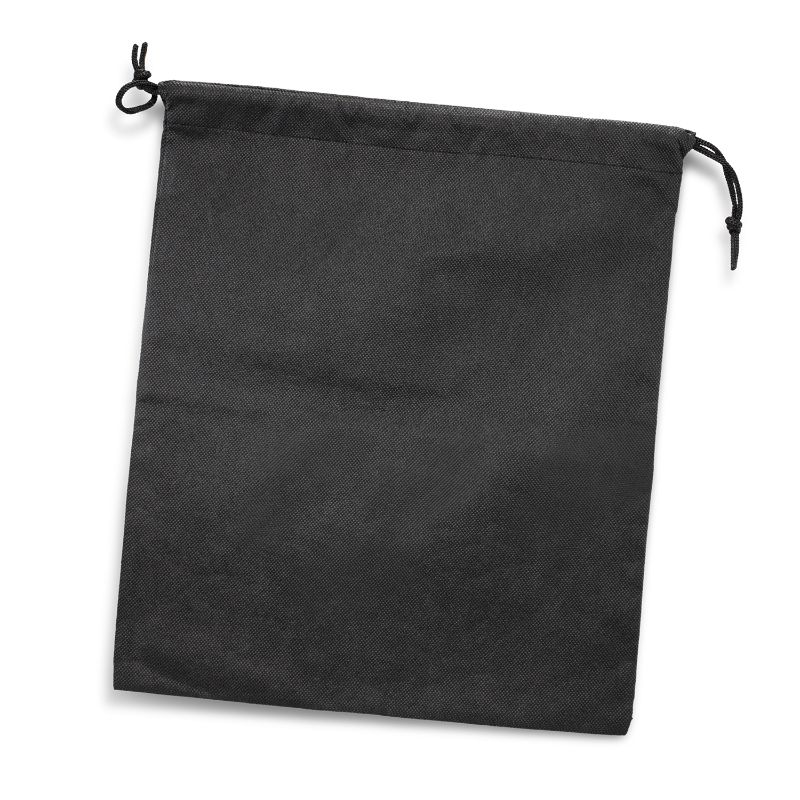 Drawstring Gift Bag - Large 37.5cm Black (Set of 10)