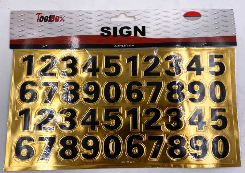 Sign - Black Number 32.5cm (Set of 12)