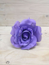 Artificial Flower Head - Large 20cm (Purple)