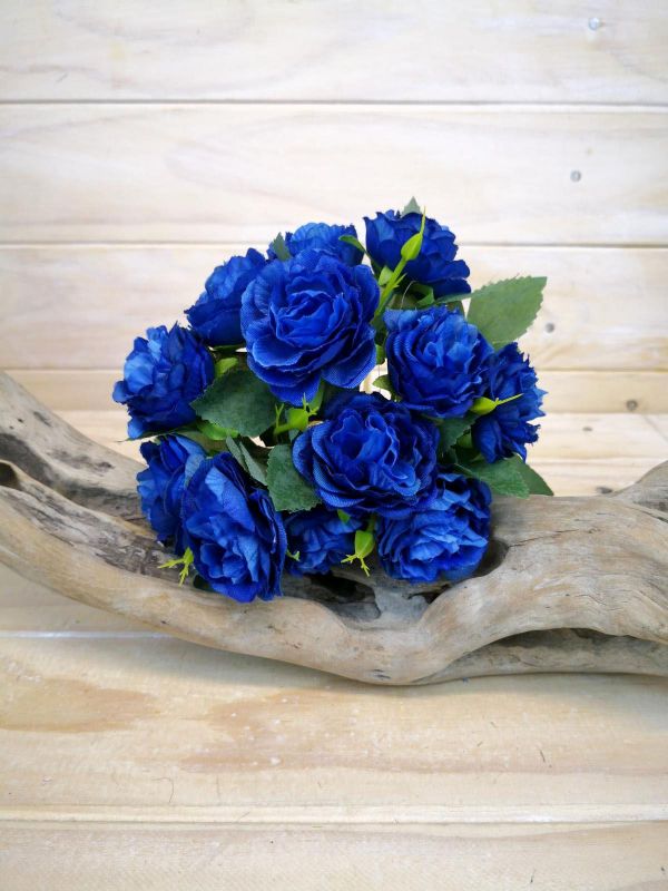 Artificial Sweet Rose Posy (Blue)