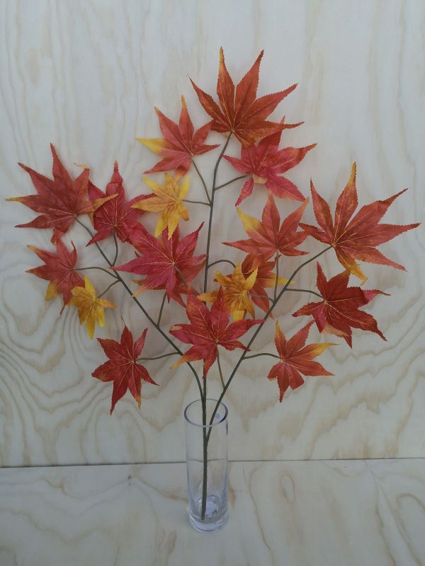 Artificial Maple Leaf Spray (Orange)
