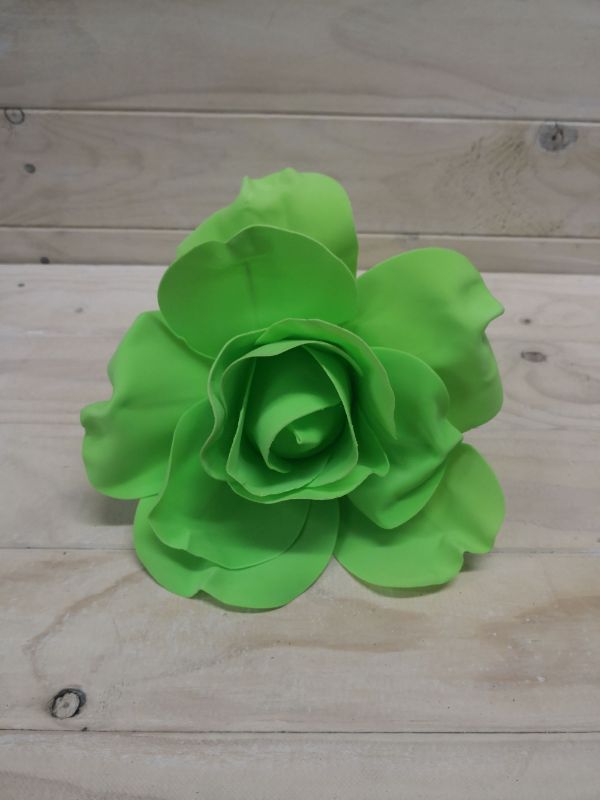 Artificial Flower Head - Large 20cm (Green)