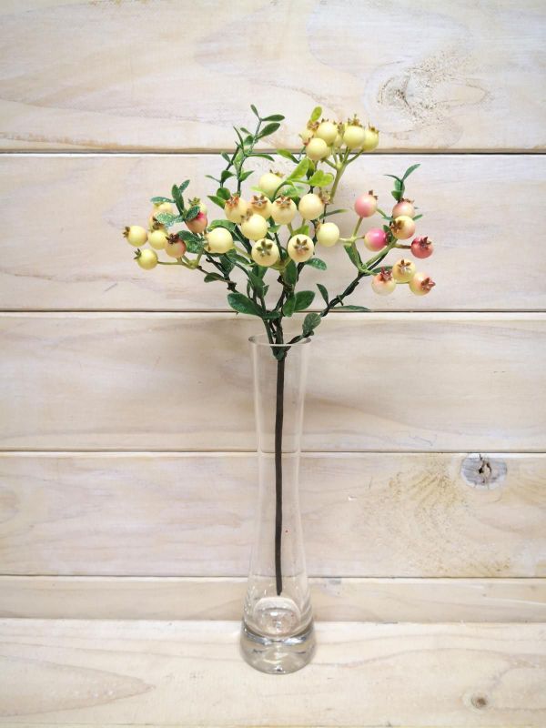 Artificial Rose Hip Berry Spray (Pink)