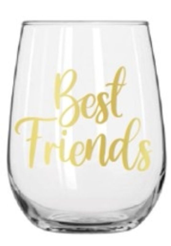Stemless Wine Glass - Best Friends (430ml)